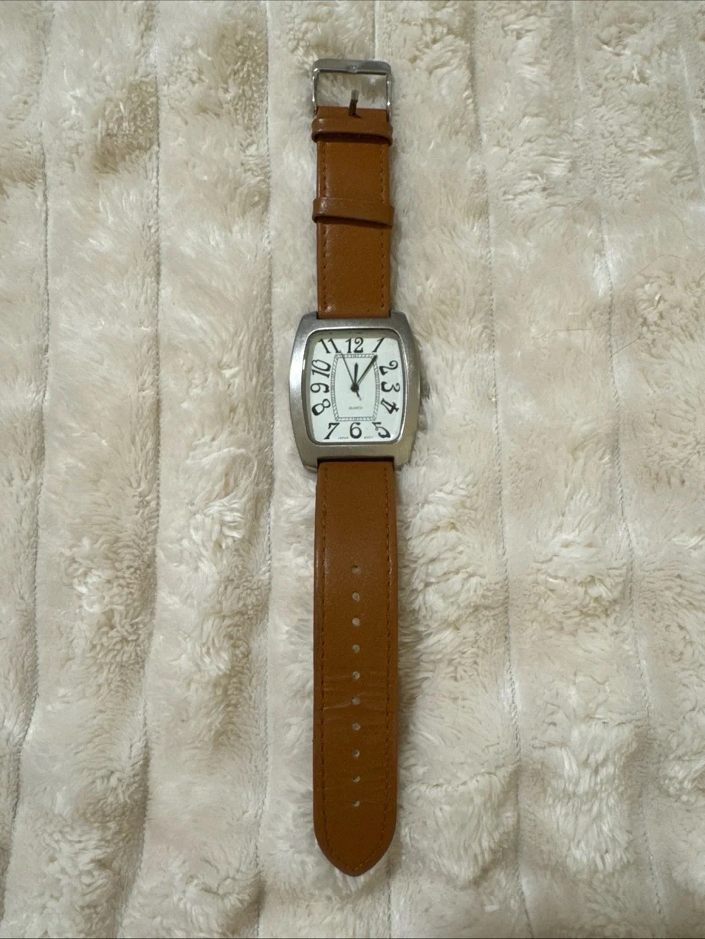 Men's Brown Leather Strap Watch - Classic Casual Style